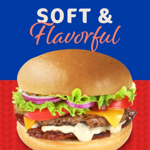 Kroger® White Hamburger Enriched Buns Perspective: left