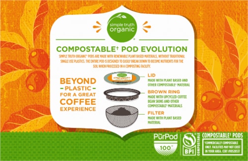 Simple Truth Organic® Breakfast Blend Mild Roast Coffee Pods Perspective: left