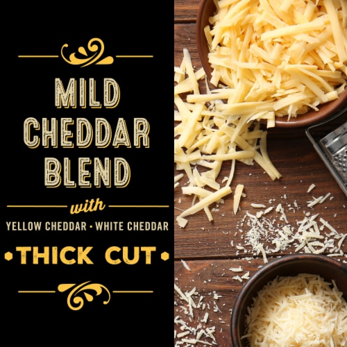 Private Selection® Mild Cheddar Blend Thick Cut Shredded Cheese Perspective: left