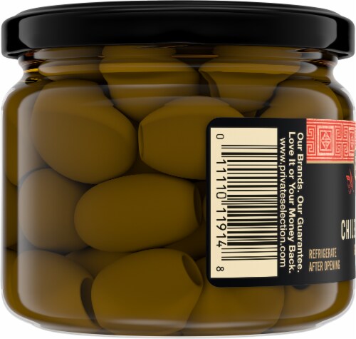 Private Selection Chile Marinated Green Olives Perspective: left