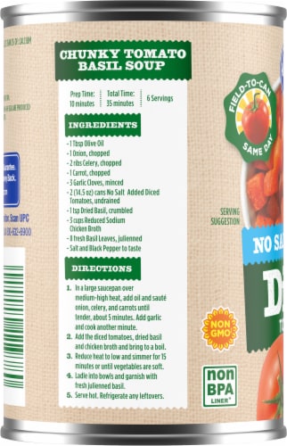 Kroger® No Salt Added Diced Tomatoes Perspective: left