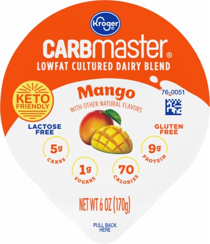 Kroger Carbmaster Mango Low Fat Yogurt Cup Perspective: left