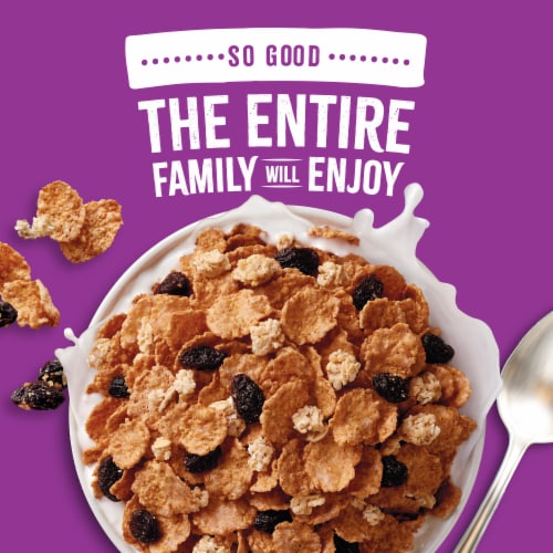Kroger® Crunchy Raisin Bran with Oat Clusters Cereal Perspective: left