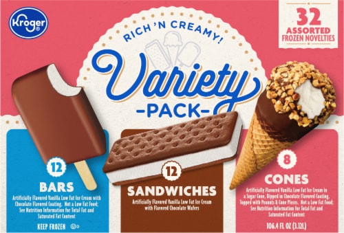 Kroger® Variety Pack Assorted Frozen Novelties Perspective: left