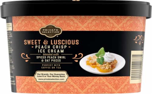 Private Selection® Peach Crisp with Spiced Peach Swirl Ice Cream Perspective: left