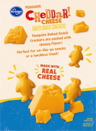 Kroger® Penguins Cheddar Cheese Crackers Perspective: left