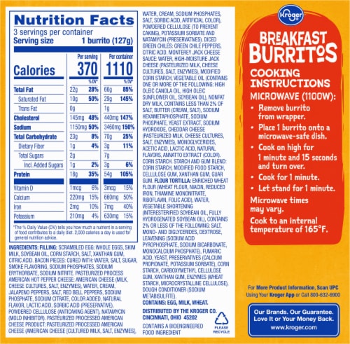 Kroger® Bacon Egg and Cheese Breakfast Burrito Perspective: left