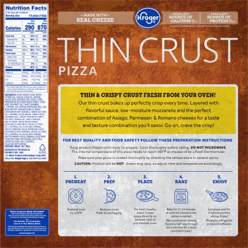 Kroger® Four Cheese Thin Crust Frozen Pizza Perspective: left