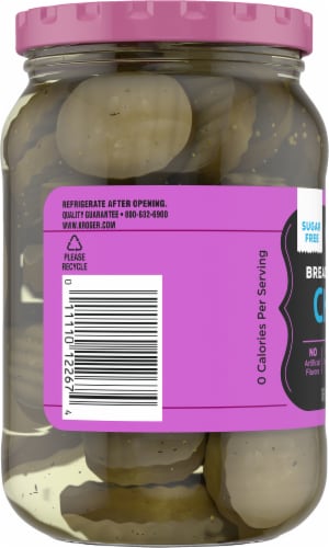 Kroger® Sugar Free Bread & Butter Pickle Chips Perspective: left