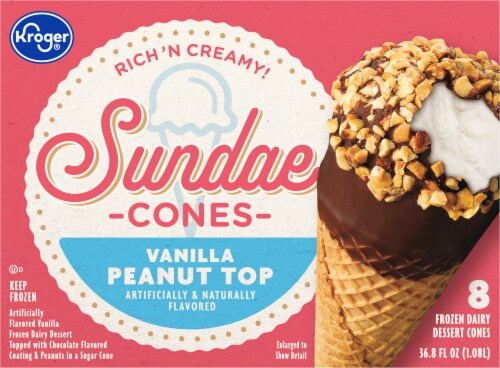 Kroger® Vanilla Peanut Top Sundae Cones Perspective: left