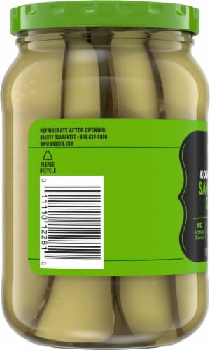 Kroger® Kosher Dill Sandwich Slims Pickles Perspective: left