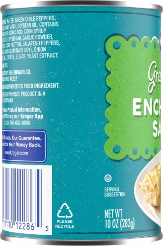 Kroger Green Enchilada Sauce Perspective: left