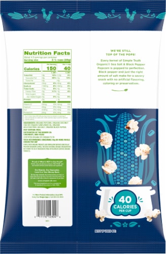 Simple Truth Organic® Sea Salt & Black Pepper Popcorn Perspective: left