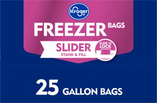 Kroger® Stand & Fill Slider Freezer Bags Perspective: left