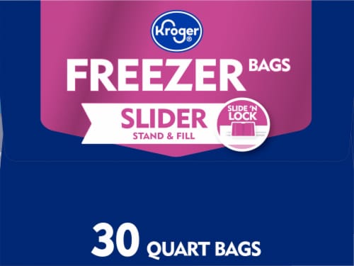 Hefty Slider Freezer Storage Bags, Quart Size, 74 Count