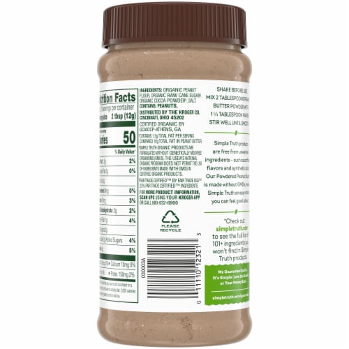Simple Truth Organic® Powdered Peanut Butter with Cocoa Perspective: left