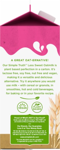 Simple Truth Less Sweet Oat Milk Perspective: left