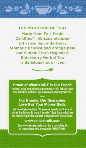 Simple Truth Organic® Elderberry Herbal Tea Perspective: left