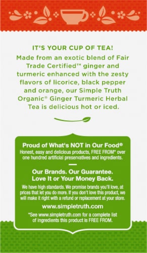 Simple Truth Organic® Ginger Turmeric Herbal Tea Perspective: left