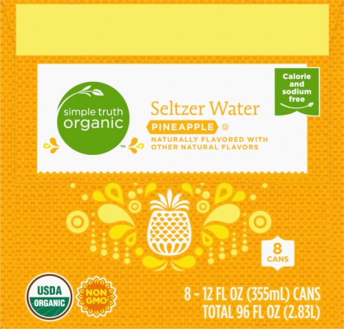 Simple Truth Organic™ Pineapple Seltzer Water Perspective: left