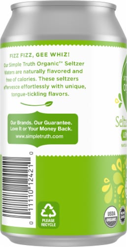 Simple Truth Organic™ Lemon Lime Seltzer Water Can Perspective: left