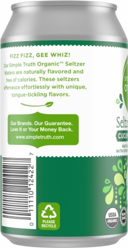 Simple Truth Organic™ Cucumber Melon Seltzer Water Can Perspective: left