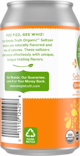 Simple Truth Organic™ Orange Vanilla Seltzer Water Can Perspective: left