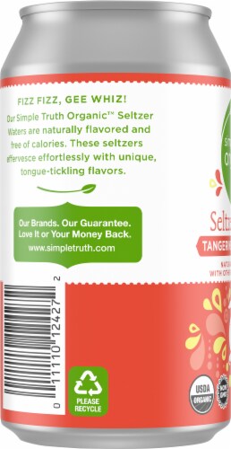 Simple Truth Organic™ Tangerine Lemongrass Seltzer Water Can Perspective: left