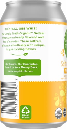 Simple Truth Organic™ Pineapple Seltzer Water Can Perspective: left