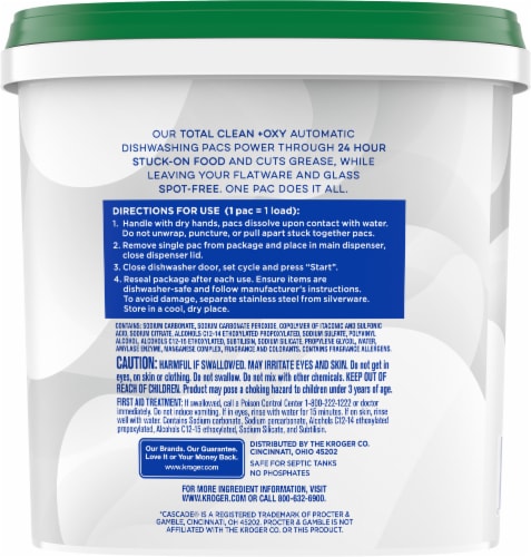 Kroger® Total Clean with Oxy Dishwasher Detergent Pods Fresh Scent BIG DEAL! Perspective: left