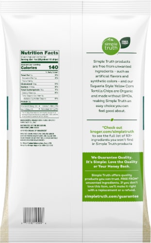 Simple Truth Organic® Taqueria Style Yellow Corn Tortilla Chips Perspective: left