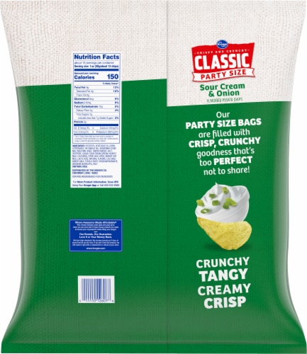 Kroger® Crispy & Crunchy Sour Cream & Onion Potato Chips Perspective: left