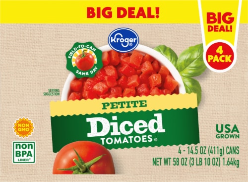 Kroger® Petite Diced Tomatoes Perspective: left