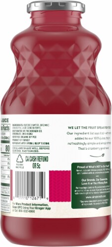 Simple Truth Organic® 100% Cranberry Juice Perspective: left