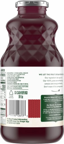 Simple Truth® Organic No Sugar Added Pomegranate 100% Juice Perspective: left