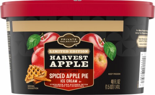 Private Selection® Limited Edition Harvest Apple Spiced Apple Pie Ice Cream Tub Perspective: left