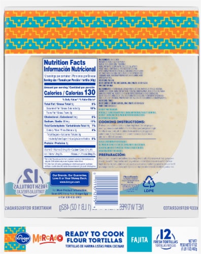 Kroger® Mercado Ready to Cook Flour Tortillas Perspective: left