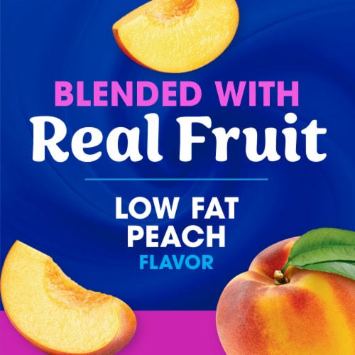 Kroger Peach Low Fat Yogurt Cup Perspective: left