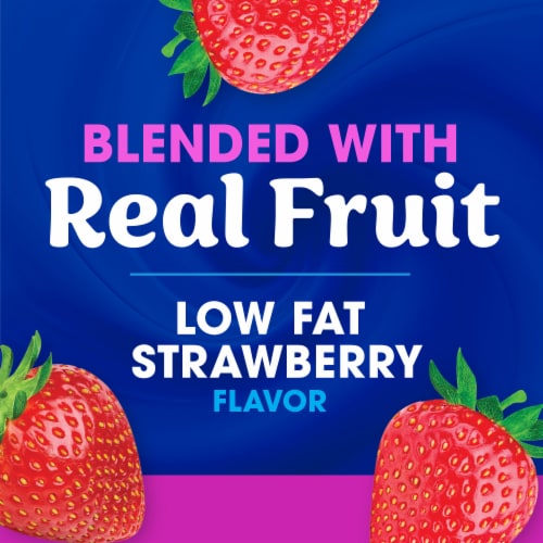 Kroger® Strawberry Blended Low Fat Yogurt Cup Perspective: left