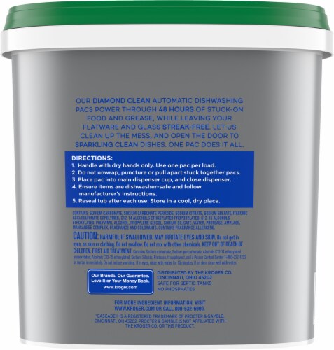 Kroger® Diamond Clean Dishwasher Detergent Pods BIG DEAL! Perspective: left