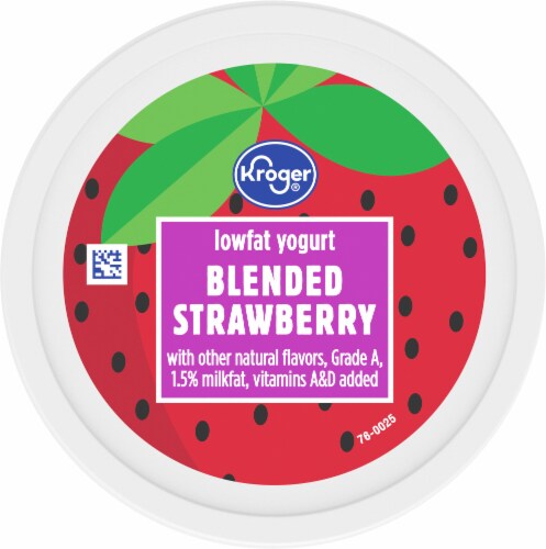 Kroger® Strawberry Blended Lowfat Yogurt Tub Perspective: left