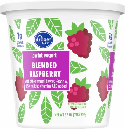 Kroger® Low Fat Yogurt Blended Raspberry Perspective: left