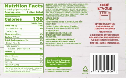 Simple Truth® Gluten Free Garlic Frozen Texas Toast Perspective: left