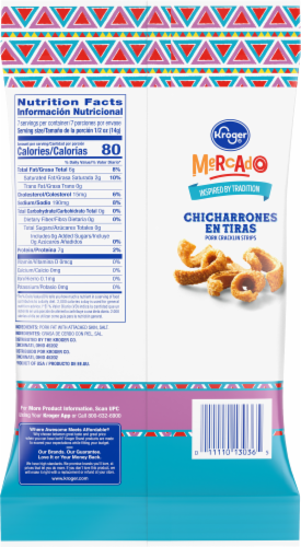Kroger® Mercado Chicharrones en Tiras Original Pork Cracklin Strips Perspective: left