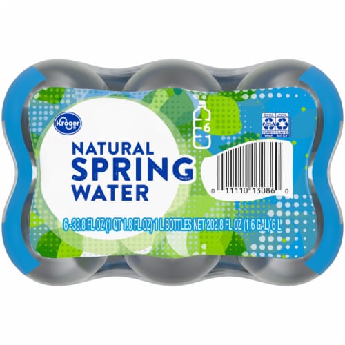 Kroger® Natural Spring Bottled Water Perspective: left