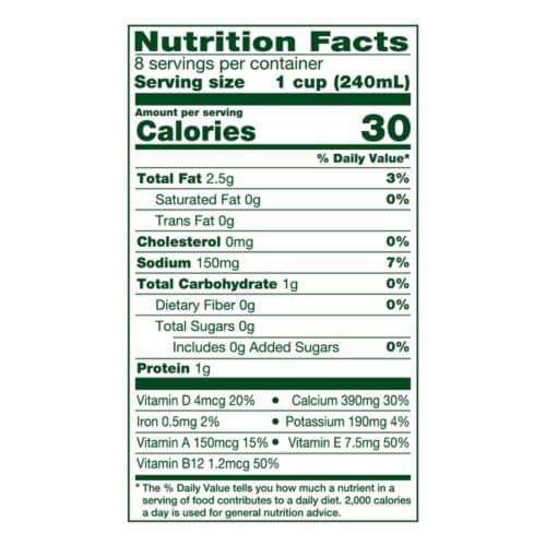 Simple Truth® Dairy Free Unsweetened Vanilla Almond Milk Half Gallon Perspective: left