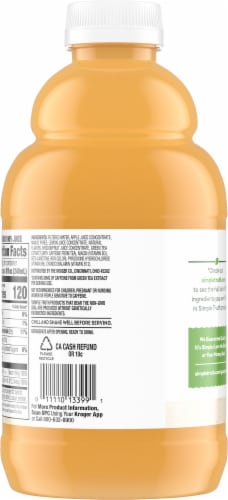Simple Truth® Energy Mango Passionfruit 100% Juice Bottle Perspective: left