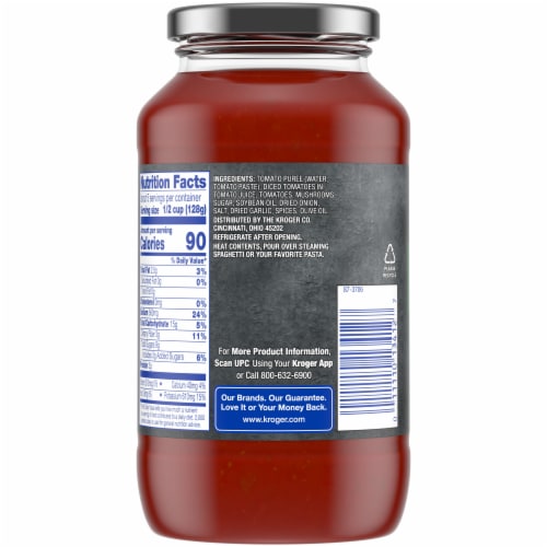 Kroger® Mushroom & Onion Chunky Pasta Sauce Perspective: left