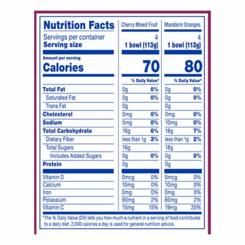 Kroger® Fruit Cups Two Flavor Variety Pack Perspective: left
