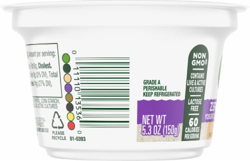 Simple Truth® Vanilla Zero Sugar Yogurt Cup Perspective: left